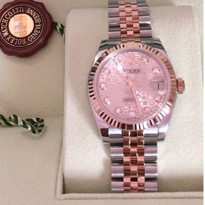 Rolex Datejust Auto Steel Rose Gold Two Tone Watch